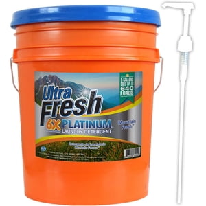 Ultra Fresh 6X Platinum 5 Gal Laundry Detergent Liquid, Mountain Fresh