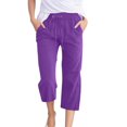 thumbnail image 1 of Women Comfortable High Waisted Wide Leg Pants Drawstring Elastic Trousers Comfy Straight Leg Long Pants With Pockets, 1 of 5