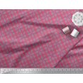 thumbnail image 2 of Soimoi Pink Cotton Voile Fabric Square & Triangle Geometric Print Sewing Fabric Yard 42 Inch Wide, 2 of 3