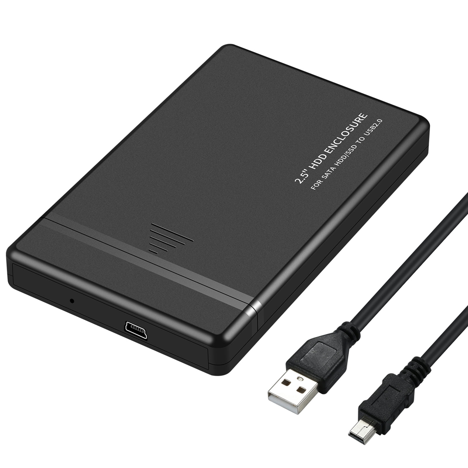 Yeacher 2.5'' HDD Enclosure for HDD/SDD to USB2.0 Plug and Play Portable Laptop External Hard Drive Enclosure