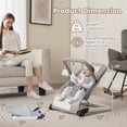 thumbnail image 3 of Gymax Baby Bouncer, Foldable Baby Rocker with 5-point Safety Harness, 3 of 6