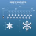 thumbnail image 4 of 13 Ft 192 LED Snowflake Christmas Icicle Lights 16 Drops 8 Modes Timer IP65 Waterproof, 4 of 4