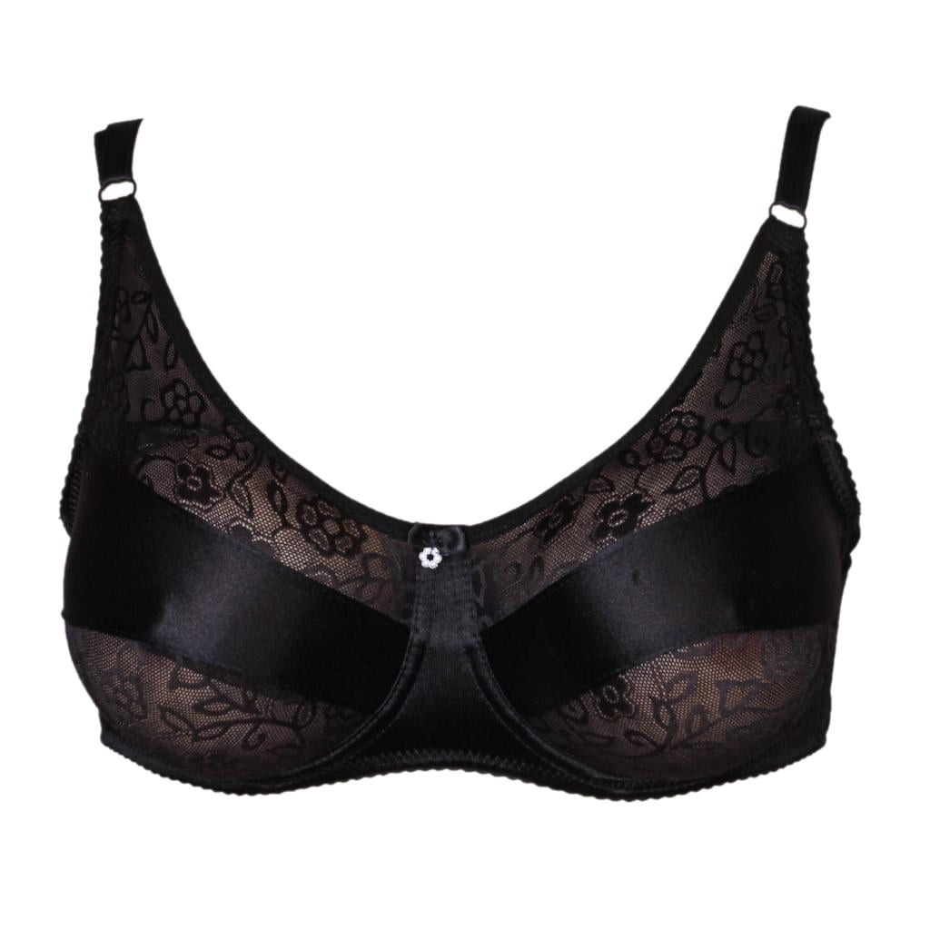 Insert Pocket Bra for Silicone Breast Form Fake Boob Post Surgery Mastectomy Bra 36