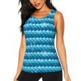 thumbnail image 1 of Easygdp Écailles Nacrées pour Débardeur d'Entraînement pour Femmes, Haut de Course, Chemise de Randonnée, Séchage Rapide pour Course, Yoga, Randonnée - Grand, 1 of 7