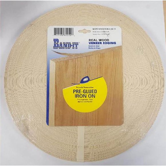 Band It 5992607 250 ft. x 0.87 x 0.03 in. Birch Real Wood Veneer Edging - White