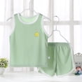 thumbnail image 3 of Hiiyo Boys Outfit Set Quick Drying Summer Tracksuit Solid Vest Top Shorts Set, 3 of 3