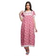 thumbnail image 1 of Moomaya Robe de Nuit Maxi pour Femmes en Coton Imprimé à Bordure Volantée, 1 of 5