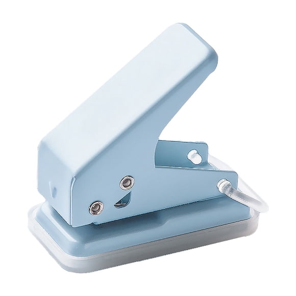 WHEANG Single Hole Punch 6Mm 1/4 Inch Circle Holes 10 Sheet Punch Capacity Tiny Portable Hole Puncher for Paper Chipboard Index Cards Card Stock and Art Project One Size Blue