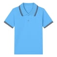 thumbnail image 1 of Polos pour Garçons Chemises Unies d'Uniforme Scolaire Chemises de Rugby Polos à Manches Courtes pour Garçons 7-8 Ans Mode Garçons, 1 of 2