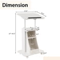thumbnail image 3 of Gymax Chariot de Bureau pour Ordinateur Portable Assis-Debout Mobile à Roulettes Hauteur Réglable avec Rangement, 3 of 10