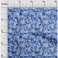 thumbnail image 2 of oneOone Velvet Medium Blue Fabric Abstract Sewing Craft Projects Fabric Prints By Yard 58 Inch Wide, 2 of 4