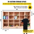 thumbnail image 3 of VEVOR 20-Section Cubbies for Classrooms, Cubby Storage Cabinet, Classroom Cubbies, Compartment Storage Cabinet, Classroom Furniture for Home, School, Kindergarten, 3 of 9