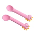 thumbnail image 2 of 2Pcs Baby Silicone Spoon Fork Set Baby Feeding Training Spoon and Fork for Baby, 2 of 3