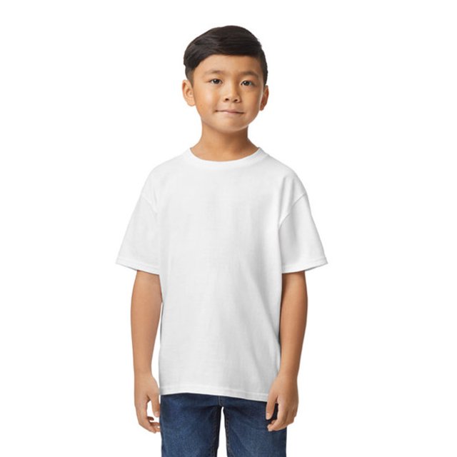 Gildan G650B Youth Softstyle Midweight T-Shirt - WHITE - L