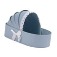thumbnail image 4 of GUOOL Baby Shower Box Flower Box Birthday Gift Box Home Decor Cradle Floral Basket Blue, 4 of 9