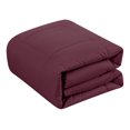 thumbnail image 3 of Goose Down Alternative Microfiber Quilted Solid Comforter - Queen/Burgundy, 3 of 6