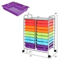 thumbnail image 4 of Costway Chariot de Rangement Roulant à 20 Tiroirs pour Outils, Organiseur de Scrapbooking et Papier, Bureau, Multicolore, 4 of 10