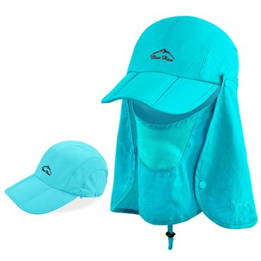 Baohd Detachable Sun Cap with Neck Face Flap Cover Outdoor Fishing Hats Sun Protection Visor Caps