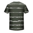 thumbnail image 4 of HKEJIAOI Chemise pour Homme Noir Blanc Décontractée en Spandex Rayée T-Shirts à Col Rond Basique Chandail Rayé Homme, 4 of 5