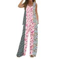 thumbnail image 1 of Mikilon Ensemble Stylé pour Femmes 2 Pcs Décontracté Ample Débardeur Imprimé Pantalon Long Sans Manches Col Rond Haut/chemise Ensemble Rose-A m, 1 of 5