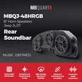 thumbnail image 2 of MB Quart Rear Soundbar, 8" Speakers, Jeep Wrangler JL 18-23/Gladiator JT 20-23, 2 of 7