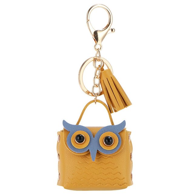 Porte-clés Design Hibou Mignon Dessin Animé Porte-Clés Rivet Fait Main Décoration Rangement Cadeau Pochette de Rangement Pendentif Accessoire de Mode