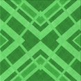 thumbnail image 1 of Ahgly Tapis d'Intérieur Lavable en Machine Carré Transitionnel Vert Néon, 6 Pieds Carré, 1 of 7