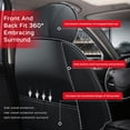 thumbnail image 4 of Maidao 2pcs Car Seat Cover Front Seats Only for Lexus for SC 2019-Present 2 Seats Leather Airbag Compatible Water Resistant Front Set Cushion Protector Black and Red, 4 of 6