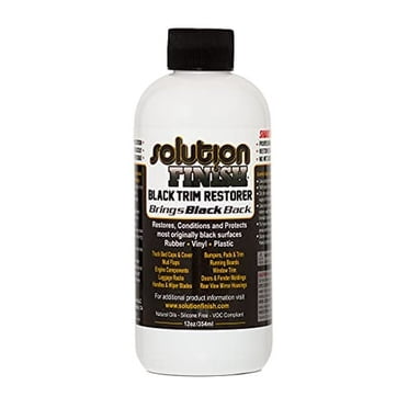 Solution Finish Rénovateur de Garnitures en Plastique Noir et Vinyle - Poli pour Voiture et Camion - 12 oz