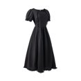 thumbnail image 4 of WEAIXIMIUNG Robes d'Été pour Filles Taille 12 Grandes Filles Robes à Volants Classique Manches Bouffantes Taille Empire Robe Longue, 4 of 5