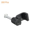 thumbnail image 3 of Unique Bargains Cable Clips with Steel Nail, 200Pack 6mm/0.24' Plastic Cable Wire Clips, Ethernet Cable Clips Nail in Cable Clips, 3 of 6