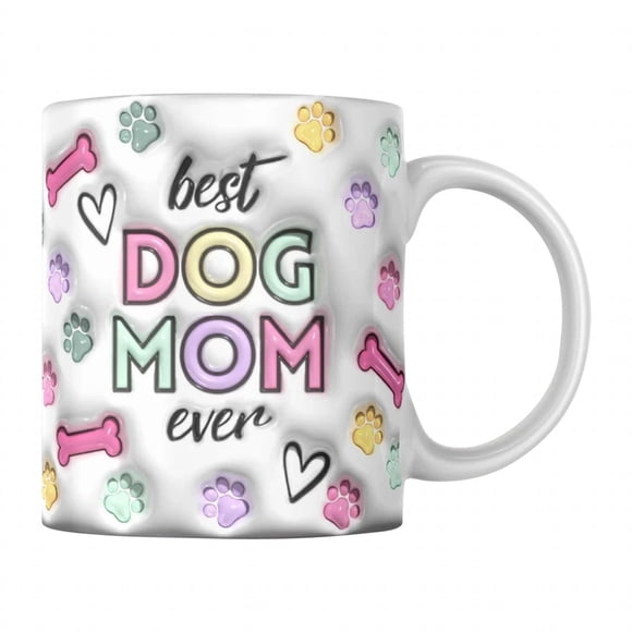 Dvkptbk Mug Mug Dog Mom Dog Inflated Mug Personalized Ceramic Mug Gift for Pet Lovers Cups
