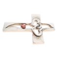 thumbnail image 2 of Carved Wood Cross, Fade Resistant Wooden Cross Safe  For Living Room For Office Red Heart Pattern, 2 of 8