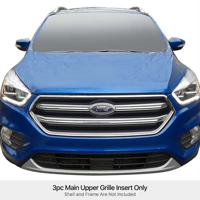 Stainless Steel Main Upper Black Wire Mesh Grille 2017-2019 Ford Escape