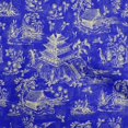 thumbnail image 1 of oneOone Georgette Viscose Lapis Blue Fabric Asian Japanese Pattern Sewing Craft Projects Fabric Prints By Yard 42 Inch Wide, 1 of 4