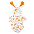 thumbnail image 1 of GPOECD Boys Girls Easter Short Sleeve Rabbit Pullover Romper Sweatshirt Bodysuits Short Sleeve Rompers for White-J,3-6 Months, 1 of 6