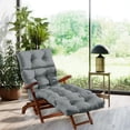 thumbnail image 2 of Outdoor Chaise Lounge Cushion Sunproof Waterproof Inlife Garden and Patio Rocking Chair Cushion, Deep Gray, 2 of 7