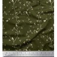 thumbnail image 1 of Soimoi Velvet Fabric Branches,Leaves & Bird Decor Fabric Printed Yard 58 Inch Wide, 1 of 3