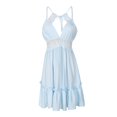 thumbnail image 5 of LOVZFMLL Dresses Women's Hollow Out Patchwork V Strap Dress, 5 of 5