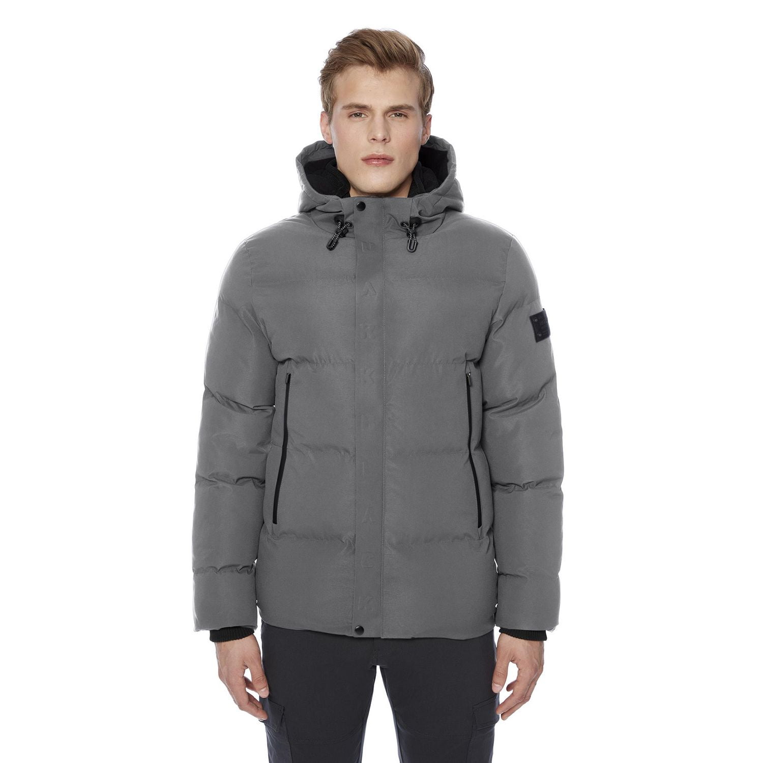 Dark Black Men's Winter Puffer Jacket