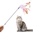 thumbnail image 3 of 2PCS Chat Plume Teaser Faux Perle Chat Mignon Teaser Baguette Chaton Jouer Toy, 3 of 10