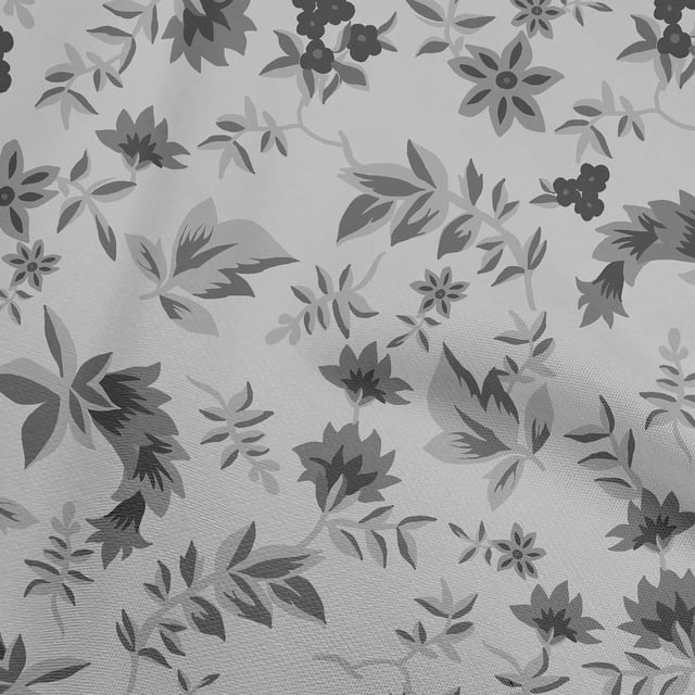 oneOone Silk Tabby Light Gray Fabric Tropical Craft Projects Decor Fabric Printed By The Yard 42 Inch Wide