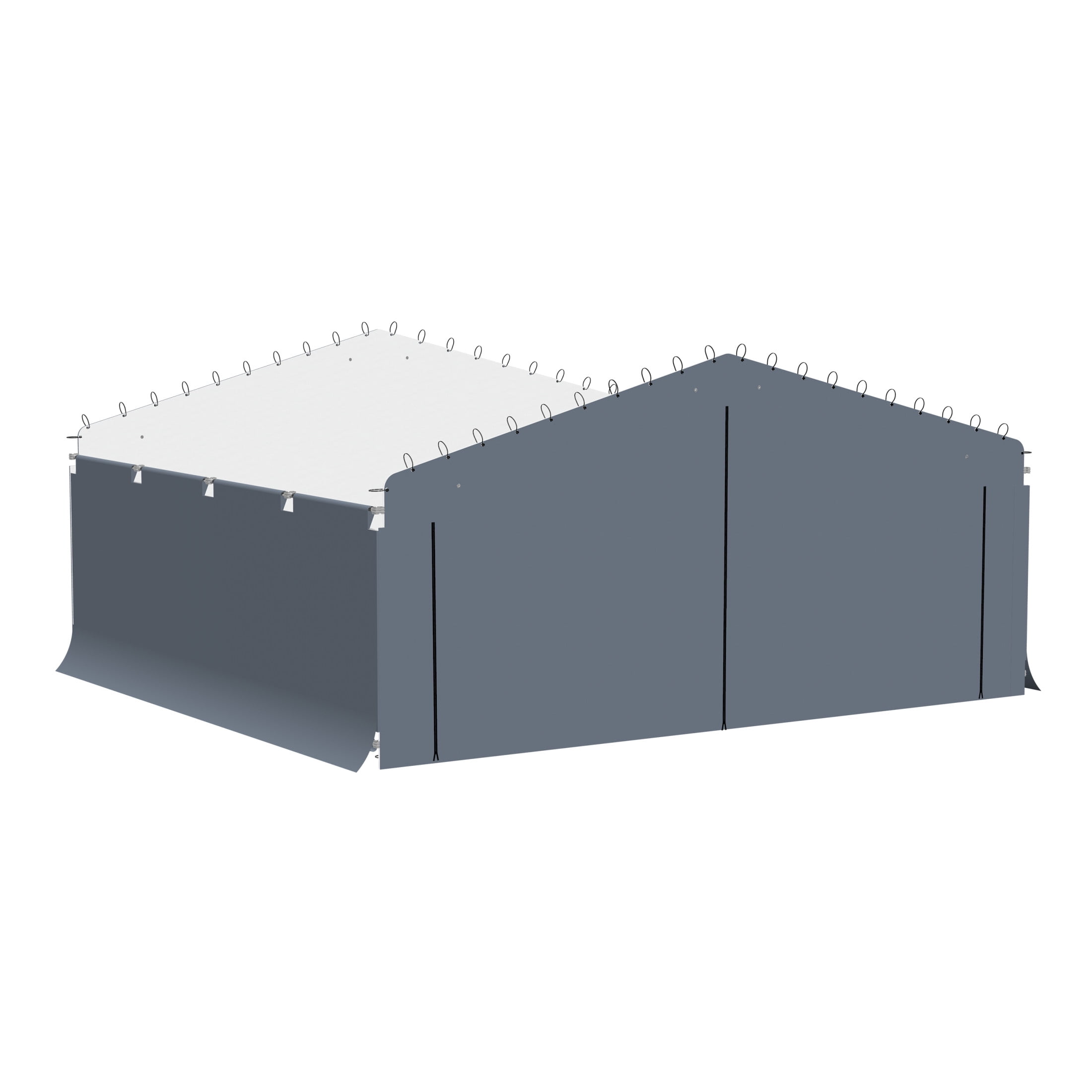 Ensemble parois grise pour abri auto 20 x 20 pi