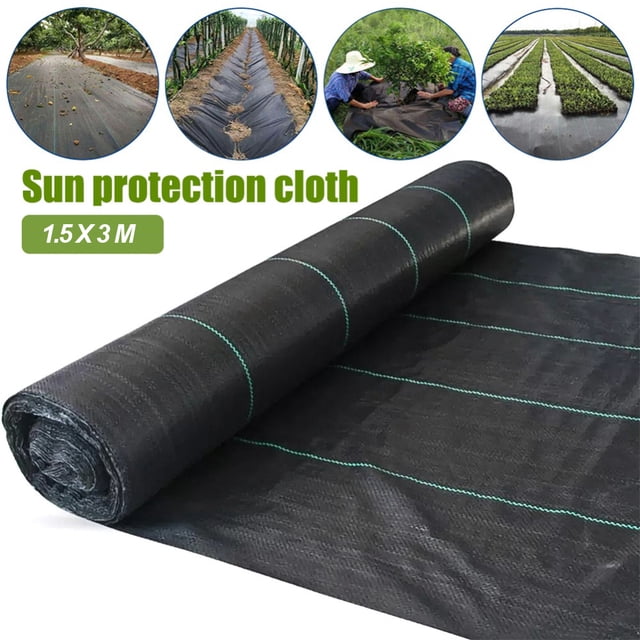 Tissu de Contrôle des Mauvaises Herbes, Tissu Anti-Mauvaises Herbes pour Jardin, Tissu de Désherbage Réutilisable, Préserve l'Humidité du Sol, Tissu de Paysage de Pelouse Extérieur, Tapis de Jardinage