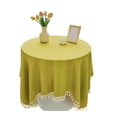 thumbnail image 2 of Birdeem Table Cloths Rectangle,60%Cotton,40%Linen Tablecloths with Fringe for Small Tables, 55X55 Inch Linen Sqaure Table Cloth for Wedding, Party, Indoor,Outdoor, Machine Washable, 2 of 8