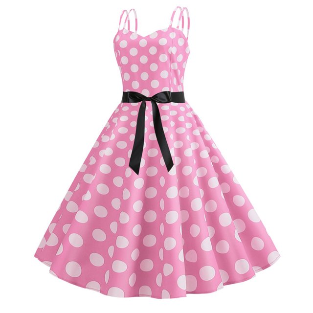 EQWLJWE Longue Robe pour Femmes Mode pour Femmes Imprimé Vintage Col Rond Sans Manches Robe Aguichant Évasée