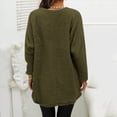 thumbnail image 4 of IMENGL Winter Warm Fleece Thickened Plus Size loose coat jacket sweater, Green XL, Size M-3XL, 4 of 5