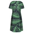 thumbnail image 5 of TJAZFJPA Robe Longue de Plage Femmes Été Manches Courtes Robe Mode Col en V Évasée Fluide Robe Confortable Robes de Villégiature pour Femmes Robe à Volants, 5 of 5