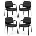 thumbnail image 1 of Costway Chaise de Salle d'Attente Sans Roues Ensemble de 4 avec Accoudoirs Intégrés pour Réception, 1 of 7