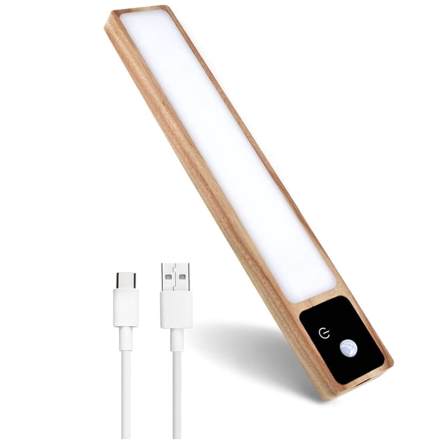 yeacher Motion-Sensing Camphor Wood Cabinet Light with Adjustable Brightness and Color Modes